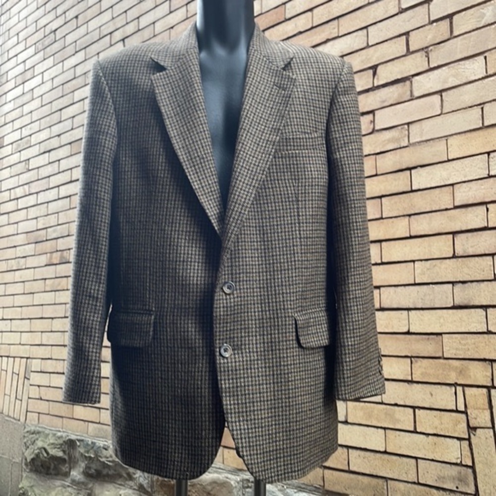 Vintage Oscar de la Renta houndstooth blazer sport coat jacket Size 42R